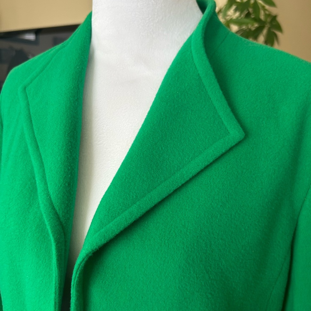 VTG Vibrant Green Women's Wool and Cashmere Blend Blazer